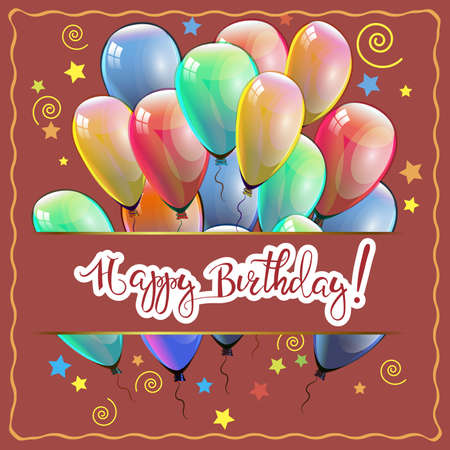 Congratulations on Happy Birthday. You can use for the poster of a party, greeting card, wallpaper.のイラスト素材