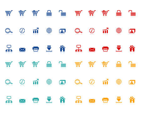 Set of e-commerce icons のイラスト素材
