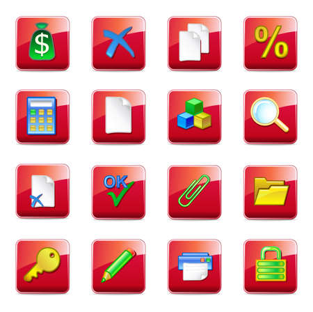 WWW accountant iconsのイラスト素材