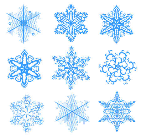 Set of snowflakesのイラスト素材
