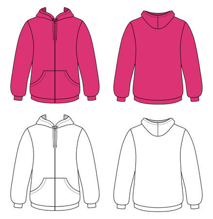 Unisex hoodieのイラスト素材