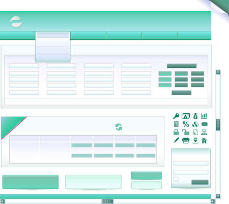 Set of pieces for bank siteのイラスト素材