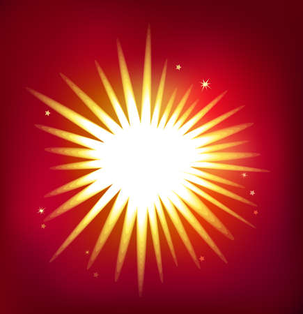 Shiny single star isolated on red background.  
 
のイラスト素材