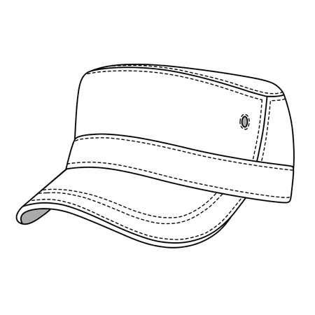 Jeep cap band front, side vector illustration. You can change the color or you can add your logo easilyのイラスト素材