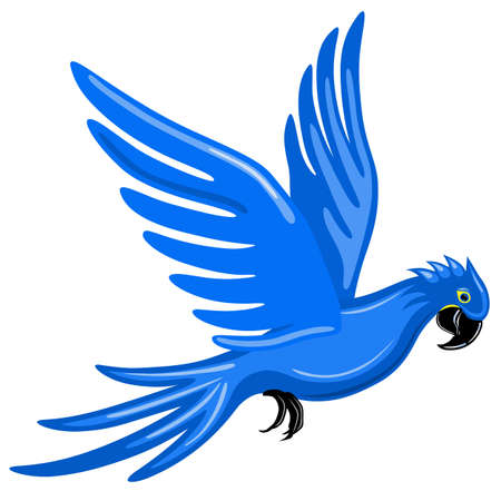 Macaw parrot, vector illustration isolated on white backgroundのイラスト素材