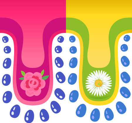 Colored seamless drips backgroundのイラスト素材