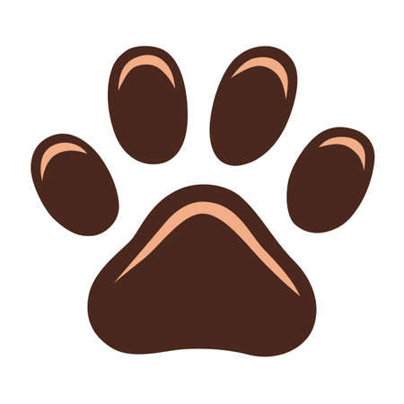 Cat paw print isolated on whiteのイラスト素材