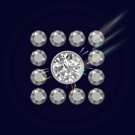 Dark lighting ceiling background, vector illustrationのイラスト素材