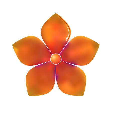 Gold pattern show flower metal isolated on white background (vector illustration)のイラスト素材