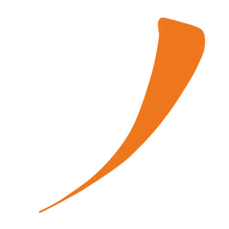 Main Chinese hieroglyphs calligraphy graphic symbol colored element (the FALLING LEFTWARDS LINE), vector illustration isolated on white backgroundのイラスト素材