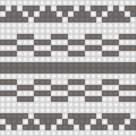 Geometrical seamless counting jacquard embroidery or knitting scheme motif pattern background, isolated vector illustration. For apparel textile like that sweater, sock, napkin, cushionのイラスト素材