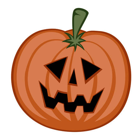 Pumpkin Head - Halloween pumpkin face is smilingのイラスト素材