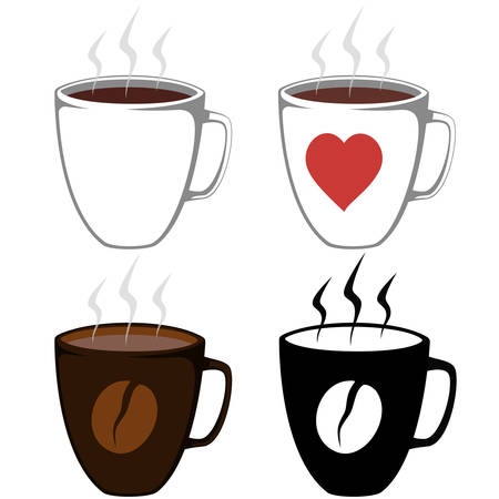 Set of coffee mug illustrationsのイラスト素材