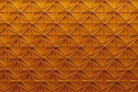 3d rendering abstract background with repeat of wireframe structures.Clones of primitive geometric...