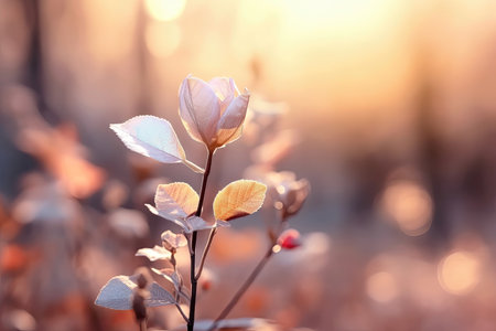 Beautiful blurred flowers field background, pastel pink and purple colors, bright morning sunlight, bokeh. Romantic illustration made with Generative AIの素材