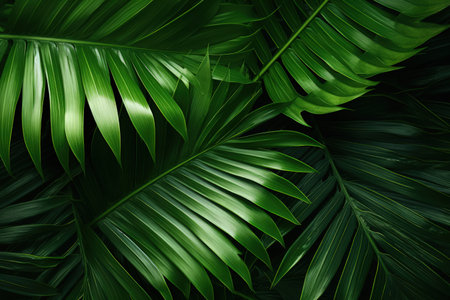 Tropical leaf macro background made with Generative AIの素材