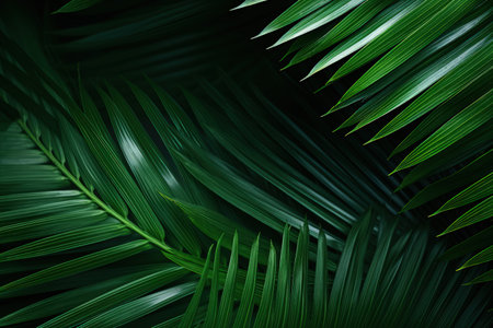 Tropical leaf macro background made with Generative AIの素材