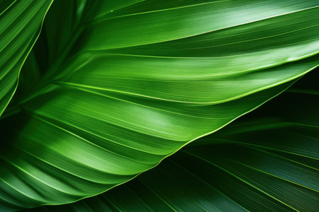 Tropical leaf macro background made with Generative AIの素材