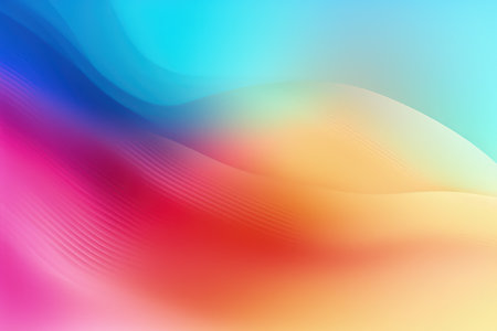 Trendy abstract colorful banner, curvy lines. Banner with colorful waves. Made with Generative AIの素材