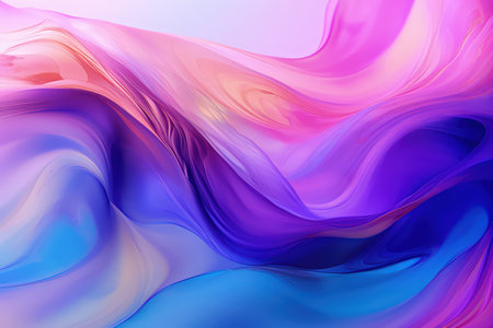 Trendy abstract colorful banner, curvy lines. Banner with colorful waves. Made with Generative AIの素材