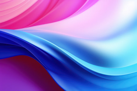 Trendy abstract colorful banner, curvy lines. Banner with colorful waves. Made with Generative AIの素材