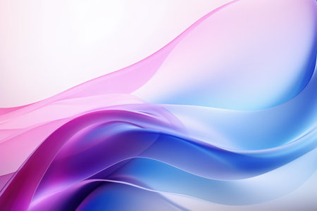 Trendy abstract colorful banner, curvy lines. Banner with colorful waves. Made with Generative AIの素材