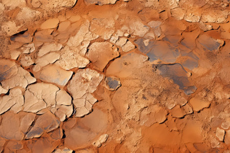 Dry ground, Namib desert, Namibia, Africa. Made with Generative AIの素材