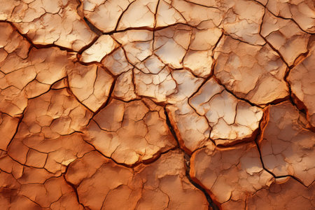 Dry ground, Namib desert, Namibia, Africa. Made with Generative AIの素材
