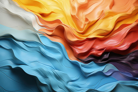 Oil paint textures, thick paint stroke, abstract textured background. Made with Generative AIの素材