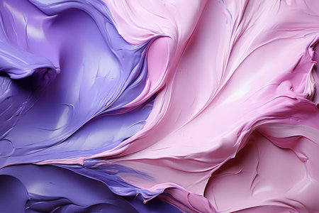 Oil paint textures, thick paint stroke, abstract textured background. Pink and purple. Made with Generative AIの素材