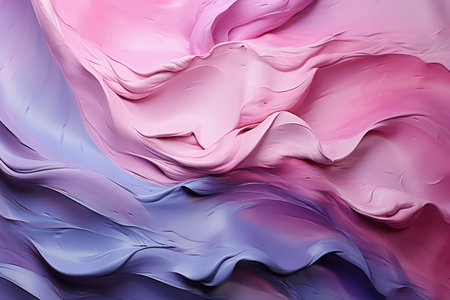 Oil paint textures, thick paint stroke, abstract textured background. Pink and purple. Made with Generative AIの素材