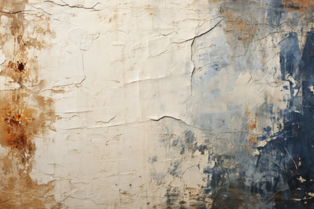 Old rusty, dirty wall texture with paint cracks. Made with Generative AIの素材