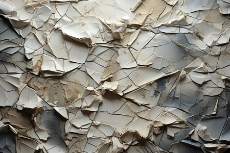 Old rusty, dirty wall texture with paint cracks. Made with Generative AIの素材