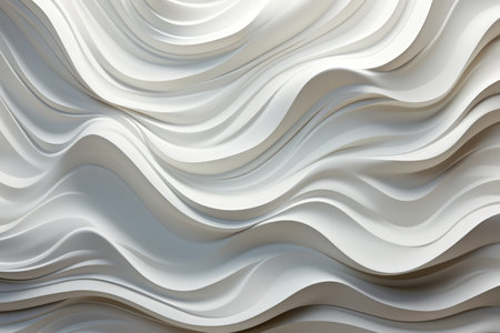 White wavy paper texture, cutout design. Elegant background. Made with Generative AIの素材