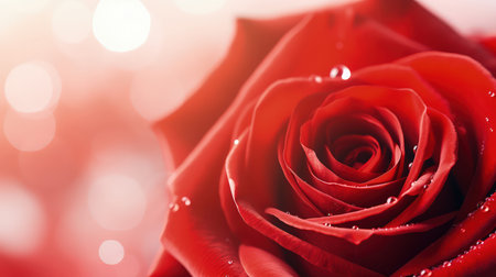 Background with red and pink color rose. Romantic colors, beautiful light, empty space for product presentation. Made with Generative AIの素材