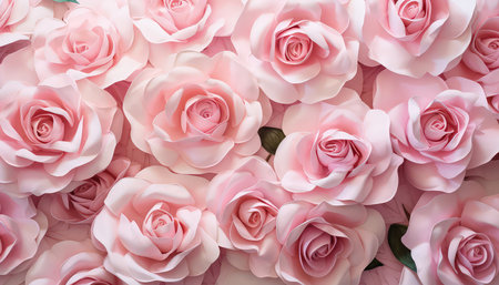 Background with pink roses. Flower texture. Made with Generative AIの素材