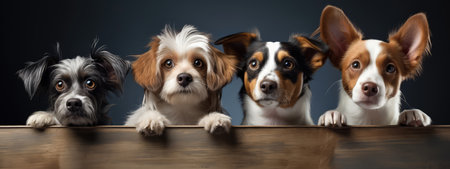 Blue butterflies on a white background. Wide banner, made with Generative AIの素材