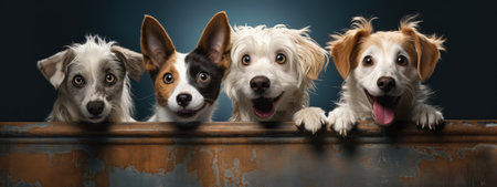 Blue butterflies on a white background. Wide banner, made with Generative AIの素材