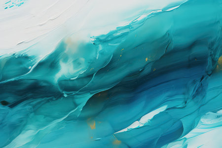 Marble texture, sea waves texture, paint strokes. Green, blue color palette. Made with Generative AIの素材