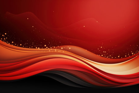 Red abstract christmas and new year celebration banner with empty space for product presentation and text. Made with Generative AIの素材