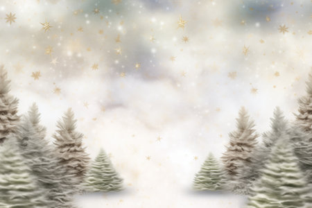 Vintage style Christmas background, flat lay winter header: cristmas decoration with copy spaceの素材