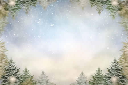 Atmospherical Christmas background, flat lay winter header: cristmas decoration with copy spaceの素材
