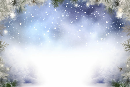 Atmospherical Christmas background, flat lay winter header: cristmas decoration with copy spaceの素材