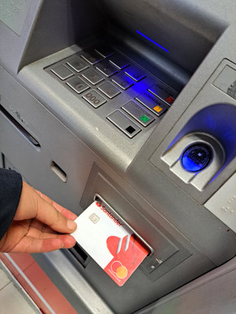 Mexico City, Mexico - Jun 28 2022: Santander bank presents failures in Mexico: problems are reported...