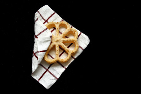 Traditional buÃ±uelos of the national and Christmas holidays of Mexico, Colombia and Cuba of Spanish origin that consist of a dough of fried flour with a circular shape, sweet withの写真素材
