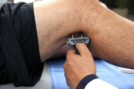 Electromyography EMG and Somatosensory Evoked Potential PEV of lower extremities, neurophysiological...