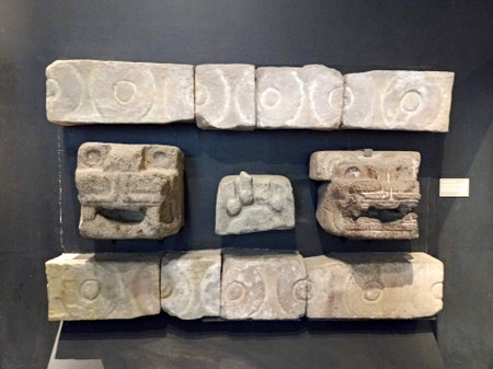 Mexico City, Mexico - Oct 27 2021: National Museum of Anthropology MNA in Mexico City, one of the most important museums in Mexico and America. It exhibits the archaeologicalのeditorial素材