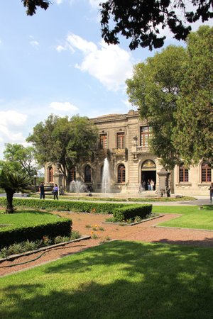 Mexico City, Mexico - August 9, 2023: The National History Museum in Chapultepec Castle has been a military college, imperial residence with Maximilian and Carlotaのeditorial素材