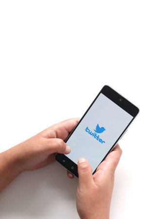 Mexico City, Mexico - Nov 9 2022: Twitter Blue, the subscription to verify user accounts in the app, has very few active subscribers in Mexicoのeditorial素材