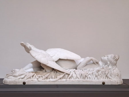 Mexico City, Mexico - July 19, 2023: The Rodin Era Exhibition Hall in the Soumaya Museum with the most important works of the French sculptorのeditorial素材